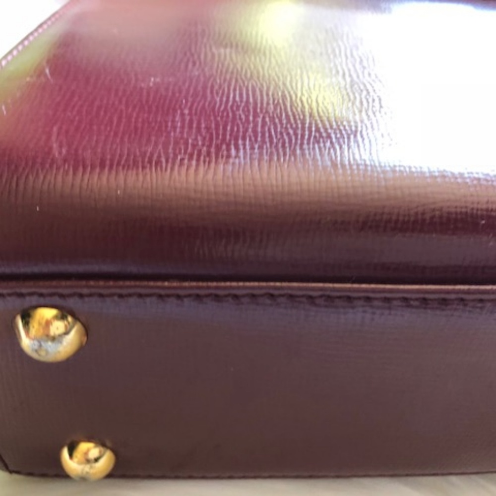 Cartier 'Must de Cartier' Burgundy Leather Satchel - Picture 6 of 8
